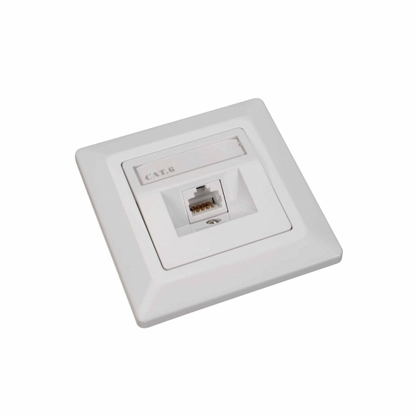 Solarix Eth.Zás. CAT6 STP 1 x RJ45 pod omítku bílá  SX9-1...