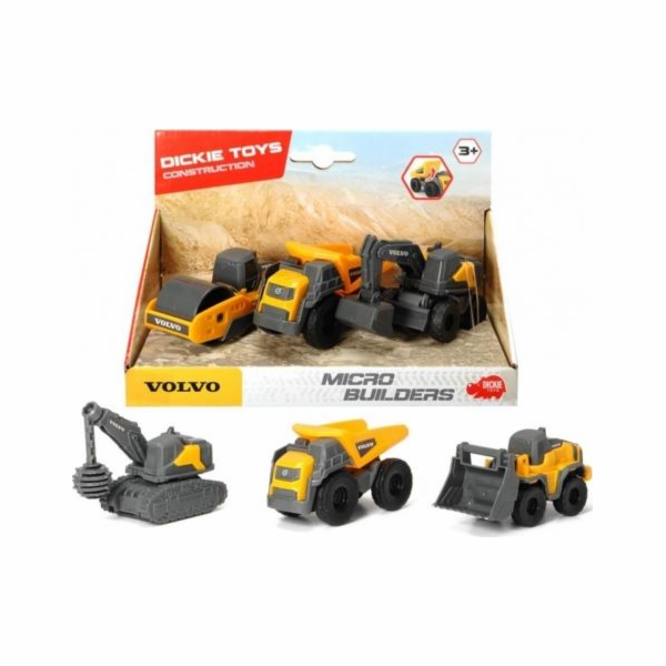 Stavební vozidla Dickie Volvo 3-Pack