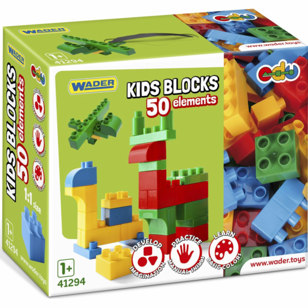 Wader Kids Blocks Blokuje 50 prvků