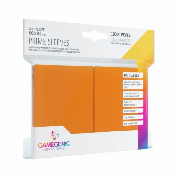 Návleky na karty CCG 66x91mm Oranžová 100 kusů