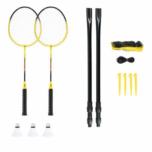 NILS NRZ262 ALUMINIUM badminton set 2 rackets 3 feather d...