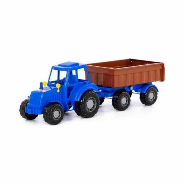 Traktor se síťovým přívěsem
