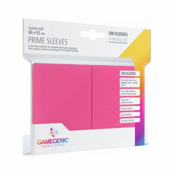 Objímky na karty CCG 66x91mm růžové 100 kusů