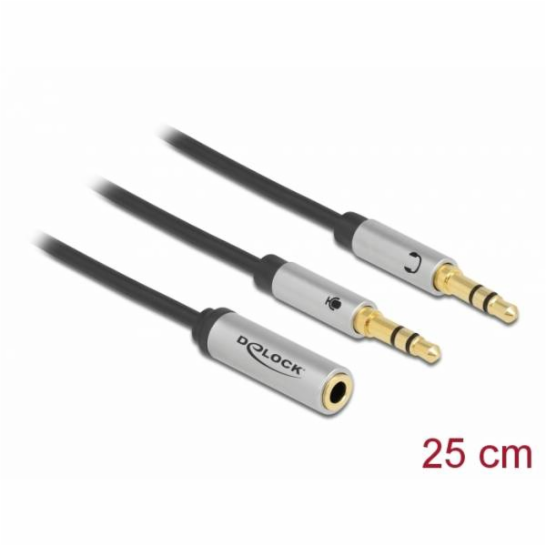 Adaptér pro sluchátka DeLOCK 3,5 mm 4kolíková jack zásuvk...