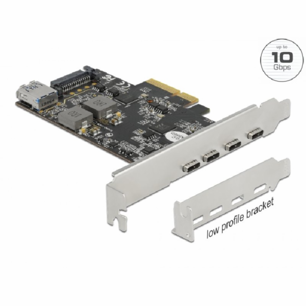 DeLOCK PCI Express x4 karta pro 4 x USB Type-C + 1 x USB ...