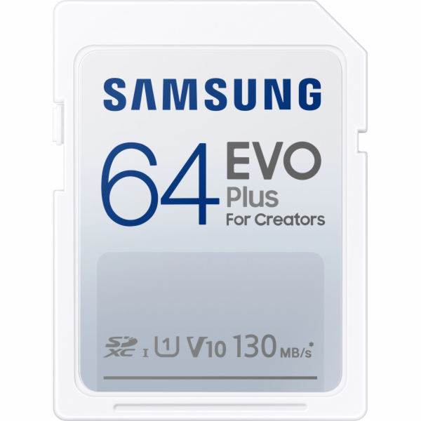 Paměťová karta Samsung EVO Plus SDXC, 64GB, 130MBps, UHS-...
