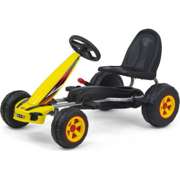Dětská šlapací motokára Go-kart Milly Mally Viper žlutá