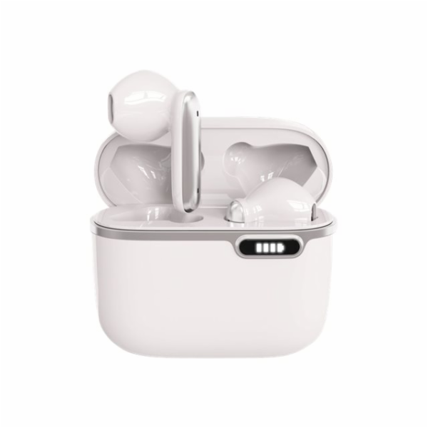 Bluetooth sluchátka s HQ mikrofonem TWS (USB-C) Bílá