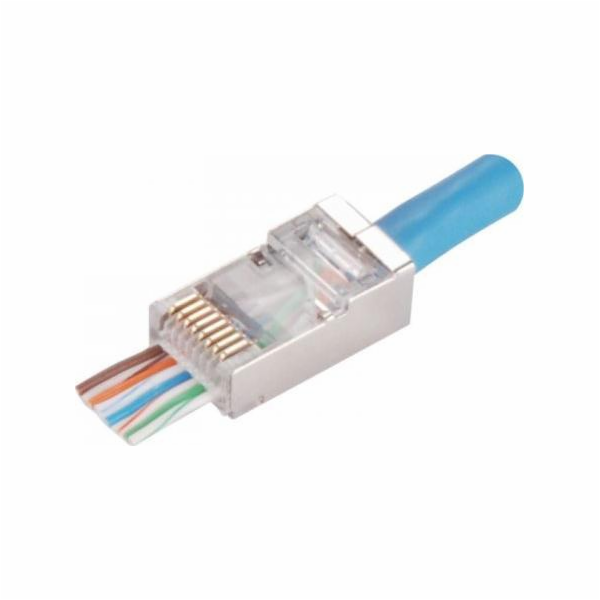 Průchozí zástrčka Alantec RJ45 STP cat.5e (100 ks) ALANTE...