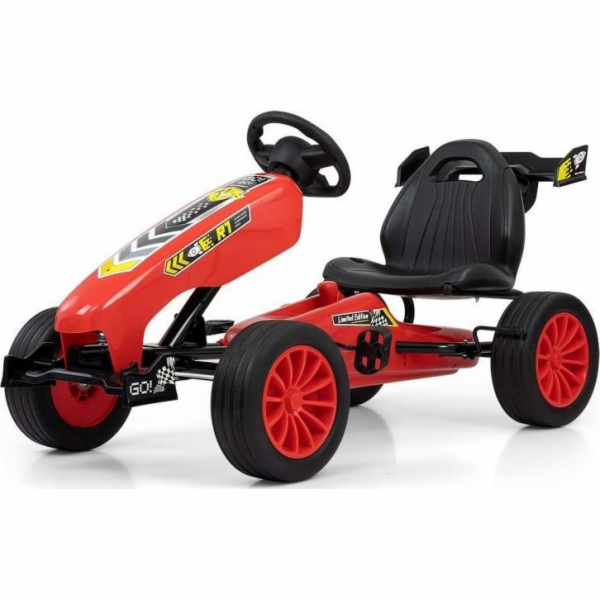 Dětská šlapací motokára Go-kart Milly Mally Rocket červená