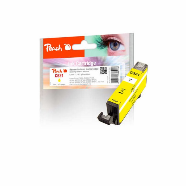 PEACH kompatibilní cartridge Canon CLI-521, yellow, 9 ml