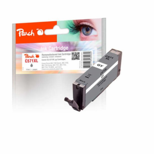 PEACH kompatibilní cartridge Canon CLI-571XGY, photo grey...