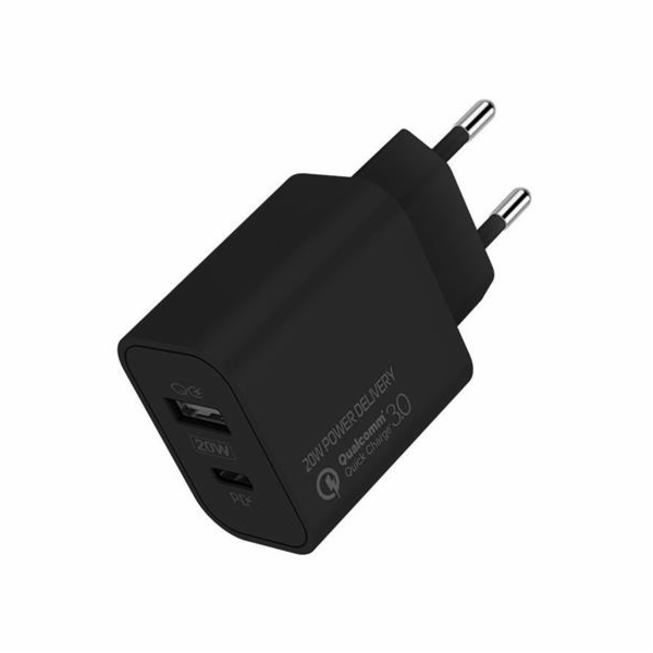 COLORWAY 1x USB a 1x USB-C/ síťová nabíječka/ 20W/ 100V-2...