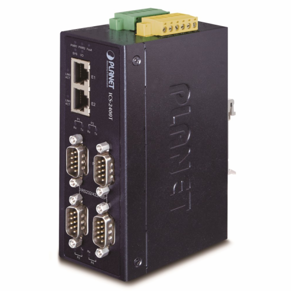 Planet průmyslový konvertor RS-232/422/485 na IP, 4x COM,...