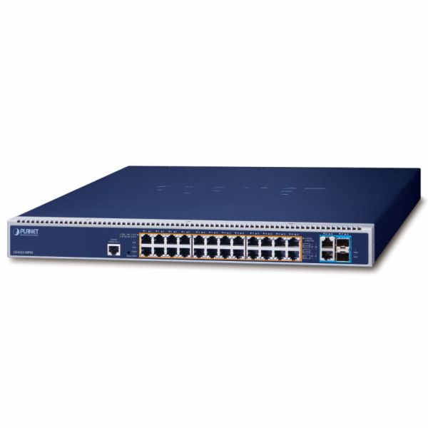 Planet GS-6322-24P4X L3 switch, 24x1Gb, 2x10Gb, 2x10Gb SF...