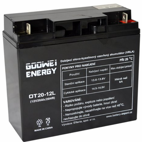 GOOWEI ENERGY Pb záložní akumulátor VRLA GEL 12V/20Ah (OT...