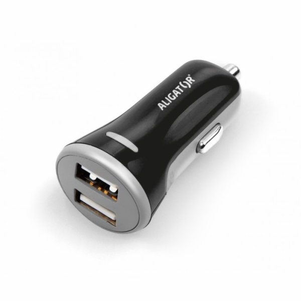 Chytrá nabíječka do auta ALIGATOR 3.4A, 2xUSB, smart IC, ...