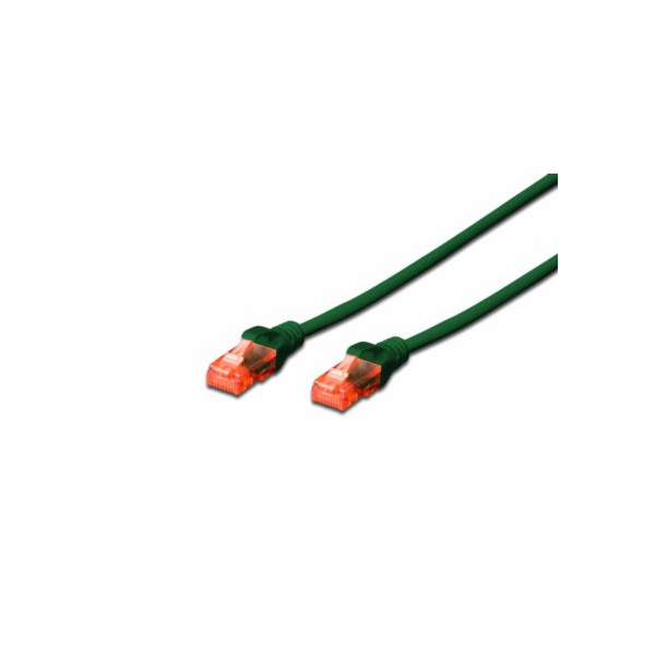 Digitus Patch Cable, CAT 6 UTP, AWG 26, měď, zelený 1m