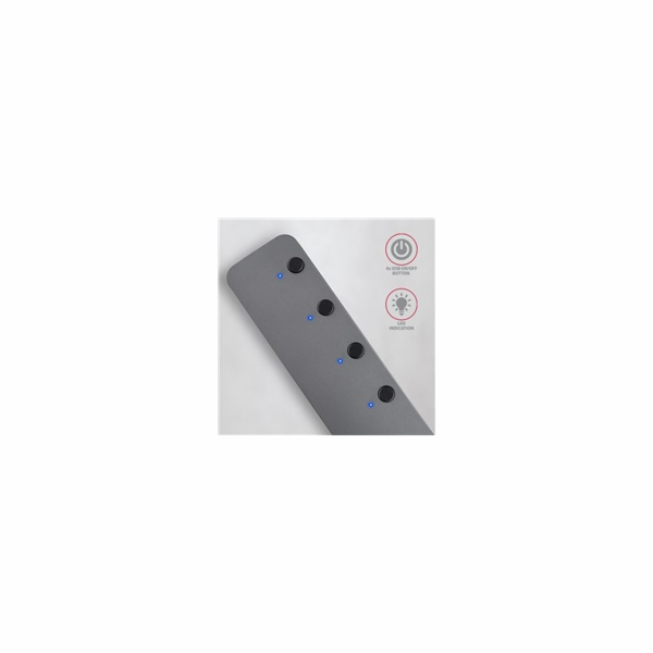 AXAGON HUE-MSA, 4x USB 3.2 Gen 1 SWITCH hub, kovový, micr...