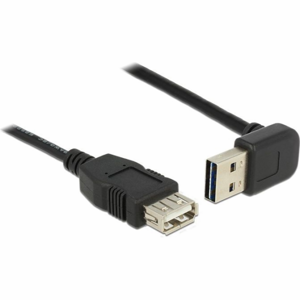 USB kabel Delock EASY-USB AM-AF 1 m lomený černý (83547)