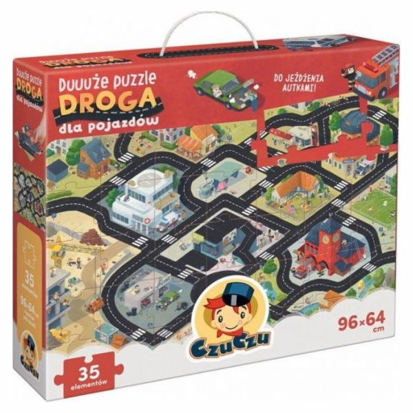 Bright Junior Media Velké puzzle s dírou Silnice pro vozidla