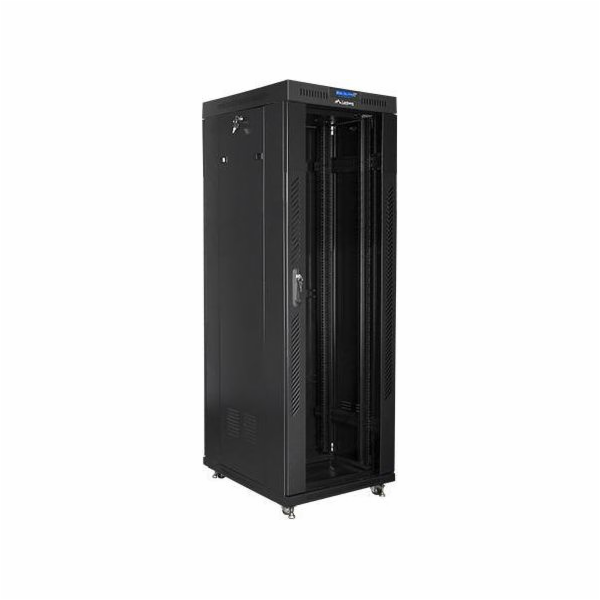 Stojací instalační skříňka 19 37u 600x800 černá, lcd skle...