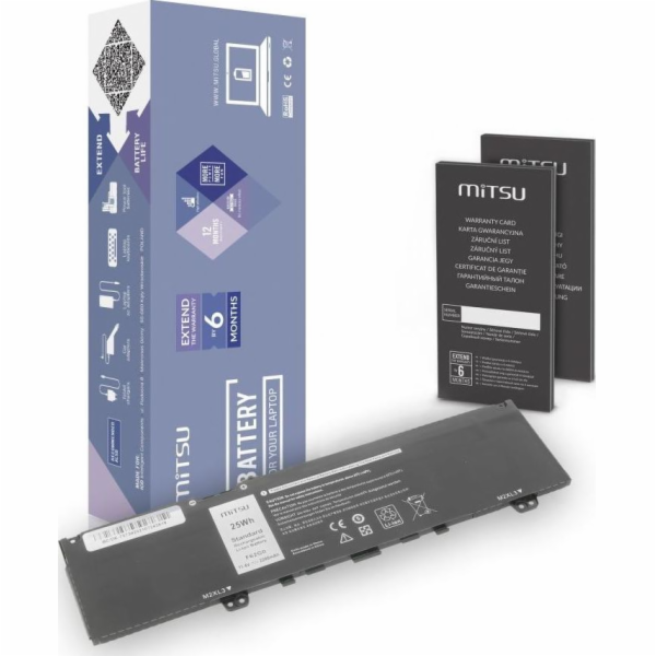 Bateria do Dell Inspiron 13 7373, 7386 (25 Wh) 11.4V