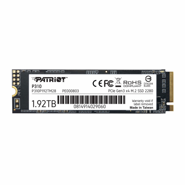 Patriot P310 1,92TB, P310P192TM28 PATRIOT P310 1,92TB SSD...