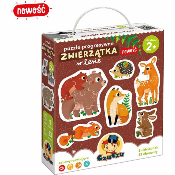 Czuczu Progressive puzzle - Zvířátka v lese