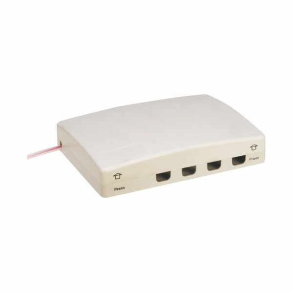 Alantec FTTH 4C nástěnná zásuvka bez adaptérů (FOPA-4A-01)