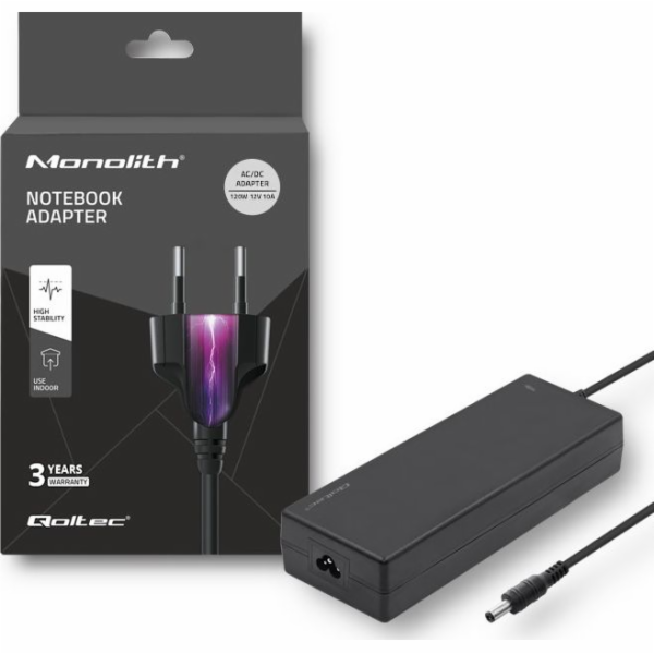 Zdroj notebooku Qoltec Qoltec Stolní zdroj 120W | 12V | 1...