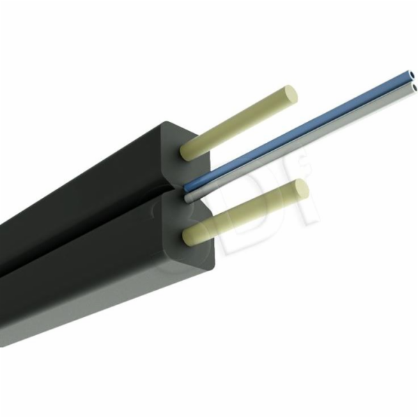 Alantec FTTH plochý optický kabel SM 2J 9/125 LSOH Black ...