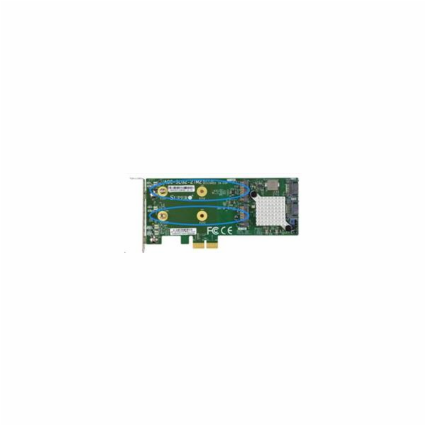 Supermicro AOC-SLG2-2TM2-O Supermicro 2x M.2 SATA HW RAID...