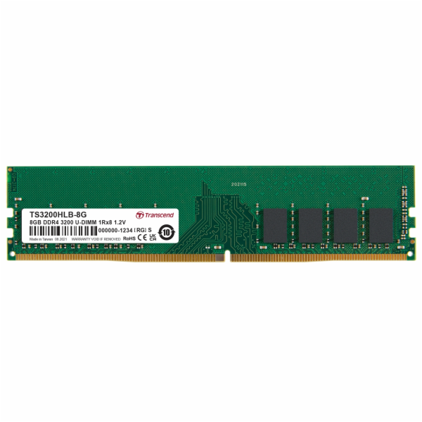 TRANSCEND DIMM DDR4 8GB 3200MHz 1Rx8 1Gx8 CL22 1.2V