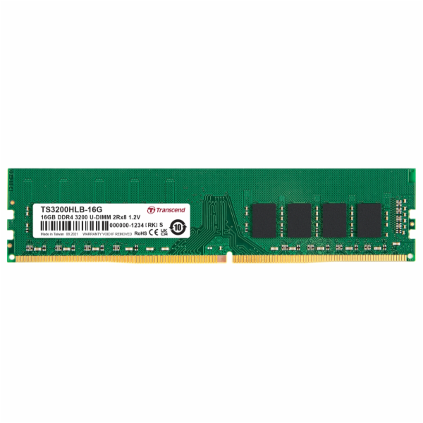 Transcend paměť 16GB DDR4 3200 U-DIMM 2Rx8 1Gx8 CL22 1.2V