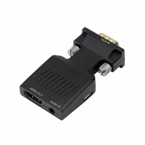 PremiumCord Převodník VGA na HDMI s audio vstupem a audio...