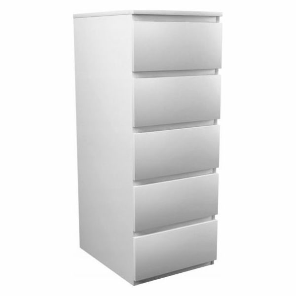 Topeshop W5 matná bílá komoda