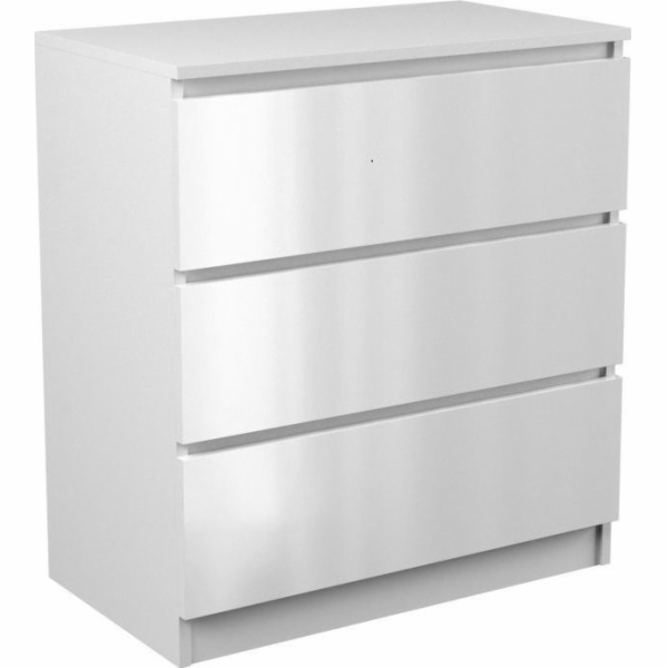 Topeshop M3 komoda bílá lesklá