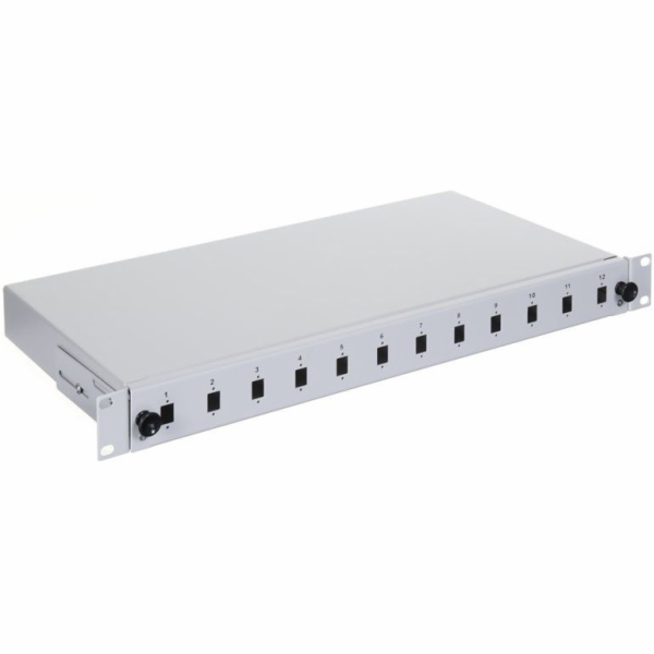 A-LAN FO Panel 12xSC 19 1U s příslušenstvím (FOP-1U-12SCS-S)