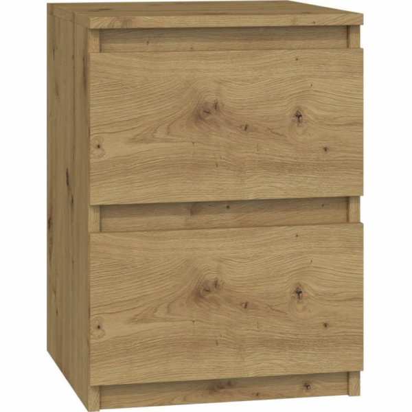 Topeshop MALWA M2 NOČNÍ STŮL SE 2 ZÁSUVKAMI ARTISAN