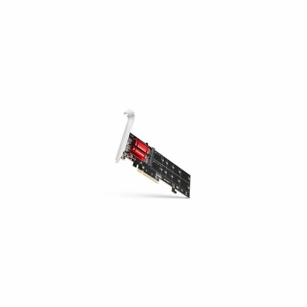 AXAGON PCEM2-ND, PCIe x8 řadič - 2x M.2 NVMe M-key slot, ...