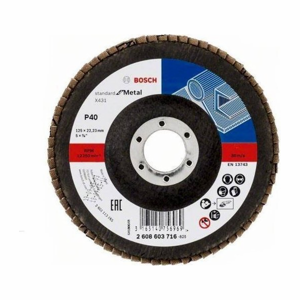 Fächerschleifscheibe X431 Standard for Metal, O 125mm, K40