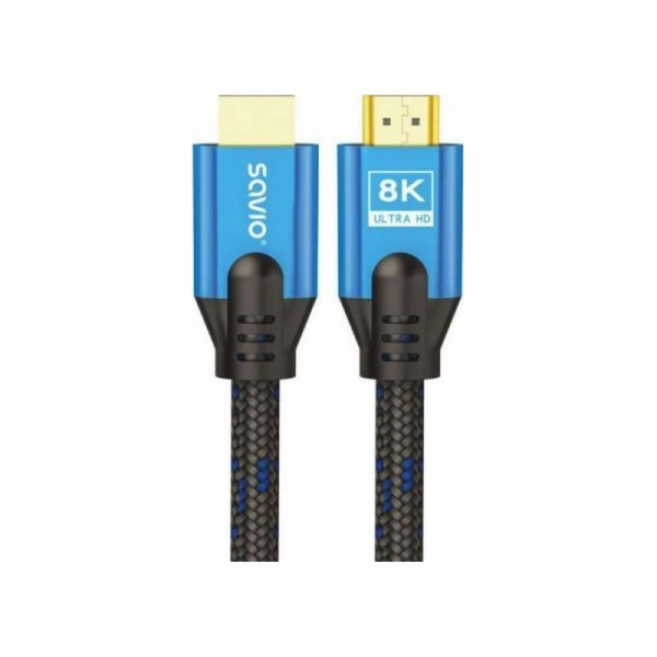SAVIO CL-169 HDMI v2.1 kabel, 5m, měď, bavlněné opletení,...