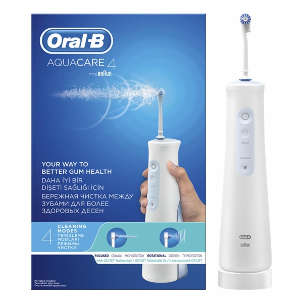 Oral-B Aquacare 4 ústní sprcha, 4 režimy, 2 intenzity, še...