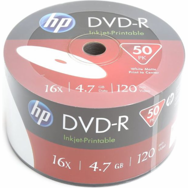 DVD-R HP 4,7 GB (120min) 16x Inkjet Printable 50-spindle ...