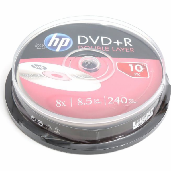 1/2 HP DVD+R 8,5GB 8x, cakebox, 10ks (DRE00060-3) DVD+R H...