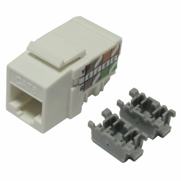 XtendLan Keystone jack RJ45, narážecí, CAT 6, UTP, bílý, ...