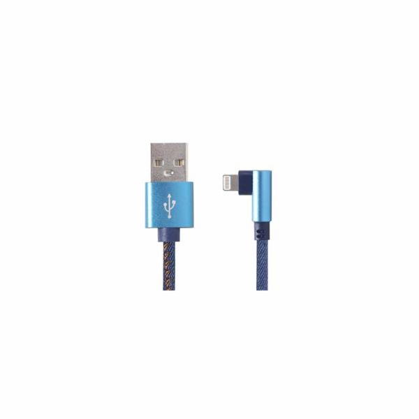 Gembird kábel nabíjací Lightning 8-pin (M) 90° na USB 2.0...