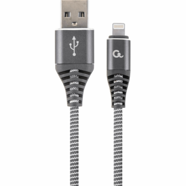 Gembird CC-USB2B-AMLM-2M-WB2 Lightning, šedý, bílý Gembir...