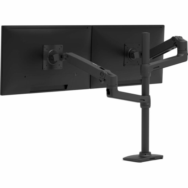 ERGOTRON LX Dual Stacking Arm, Tall Pole, Matte Black ,st...